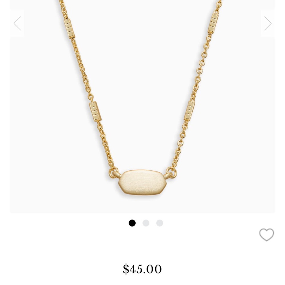 New Kendra Scott Fern Pendant Necklace in Gold